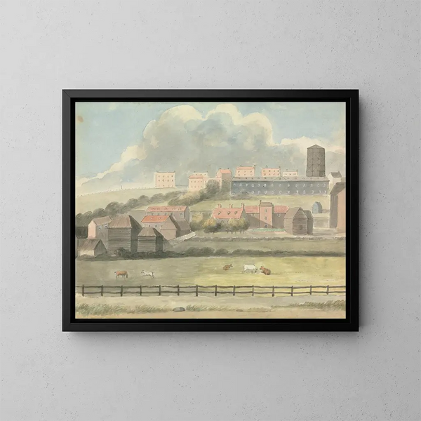Ansicht in Margate - Edward Francis Burney — gerahmtes Bild an der Wand