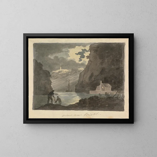 Ansicht bei Bristol - Edward Francis Burney — gerahmtes Bild an der Wand