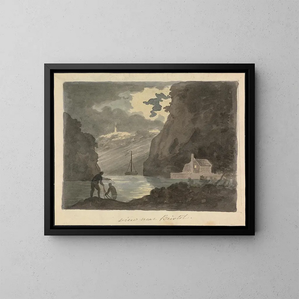 Ansicht bei Bristol - Edward Francis Burney — gerahmtes Bild an der Wand