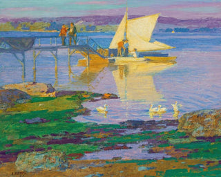 Bateau am Kai - Edward Henry Potthast — Ansicht des Kunstwerks