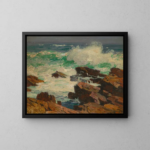 Wellenbrecher - Edward Henry Potthast — gerahmtes Bild an der Wand