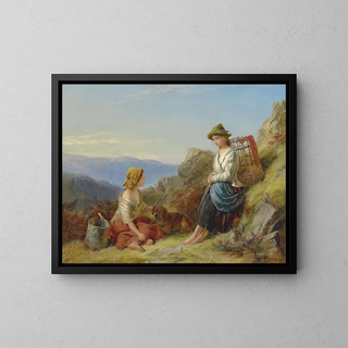 Ein Nachmittagsschlaf - Edward John Cobbett — gerahmtes Bild an der Wand