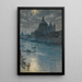 Szene im Mondschein in Venedig - Edward John Poynter — gerahmtes Bild an der Wand