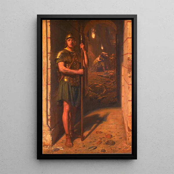 Reproduktion des Gemäldes Treu bis zum Tod - Edward John Poynter
