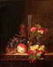 Stillleben mit Keramikkrug, Weinglas und Obstschale - Edward Ladell — Ansicht des Kunstwerks