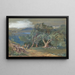 Vue lointaine de Corfou depuis Viros - Edward Lear — gerahmtes Bild an der Wand