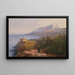 Mont Athos und das Kloster Stavronikita - Edward Lear — gerahmtes Bild an der Wand