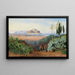 Palerme Sizilien mit dem Berg Pellegrino - Edward Lear — gerahmtes Bild an der Wand