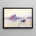 Santa Maria della Salute depuis le Bacino, Venise - Edward Lear — gerahmtes Bild an der Wand