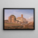 Tempel der Venus und Rom Rome - Edward Lear — gerahmtes Bild an der Wand