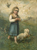 Kinder-Gemälde mit Vögeln und Hund - Edward Mitchell Bannister — Ansicht des Kunstwerks