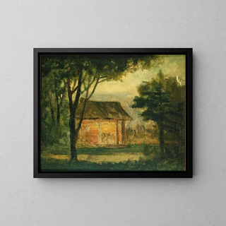 Die alte Familienhaus - Edward Mitchell Bannister — gerahmtes Bild an der Wand