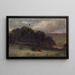 Landschaft ohne Titel mit Bäumen und zwei Kühen auf der Wiese - Edward Mitchell Bannister — gerahmtes Bild an der Wand