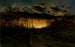 Sonnenuntergang ohne Titel mit Viertelmond und Bauernhof - Edward Mitchell Bannister — Ansicht des Kunstwerks
