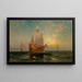 Galion bei Sonnenuntergang - Edward Moran — gerahmtes Bild an der Wand