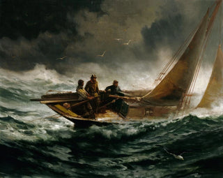 Gegen einen Sturm - Edward Moran — Ansicht des Kunstwerks