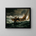 Gegen einen Sturm - Edward Moran — gerahmtes Bild an der Wand