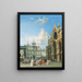 Figuren neben der Basilika San Marco und dem Uhrenturm am Markusplatz in Venedig - Edward Pritchett — gerahmtes Bild an der Wand