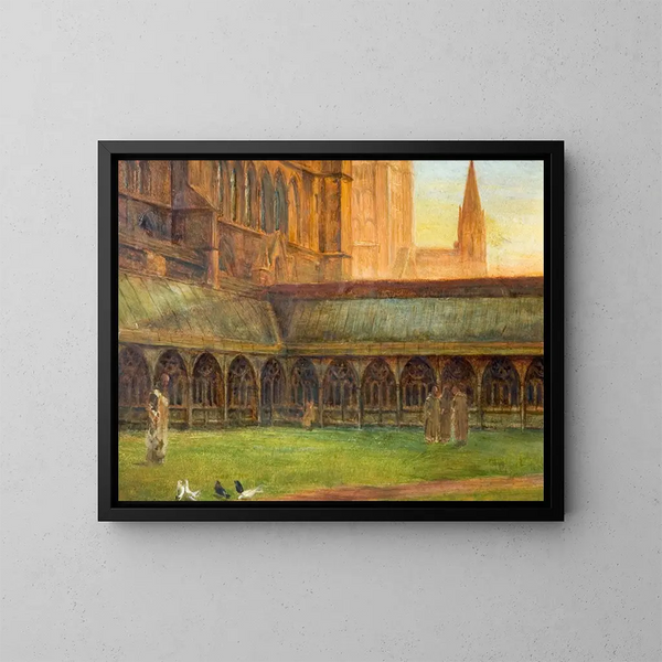 Die Klöster des Lincoln-Doms - Edward Richard Taylor — gerahmtes Bild an der Wand