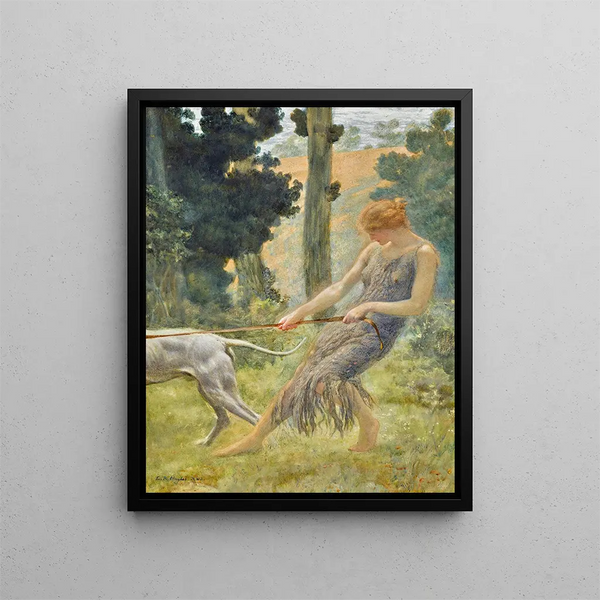 Die Verwandlung von Callisto - Edward Robert Hughes — gerahmtes Bild an der Wand