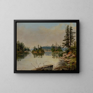 De Bare Island, lac Stony, Ontario - Edward Roper — gerahmtes Bild an der Wand