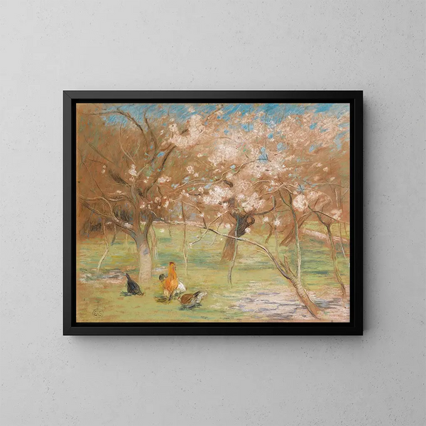 Ein Frühlingsidyll - Edward Stott — gerahmtes Bild an der Wand