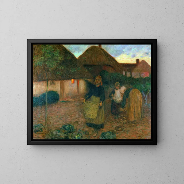 Le champ des veuves - Edward Stott — gerahmtes Bild an der Wand