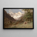 Landschaft im Kaukasus - Edward Theodore Compton — gerahmtes Bild an der Wand
