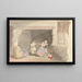 Innenaufnahme mit Mutter und zwei Kindern - Edward Thompson Davis — gerahmtes Bild an der Wand