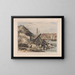 Abriss der großen Säule oder der Kapelle der alten Londoner Brücke - Edward William Cooke — gerahmtes Bild an der Wand