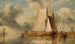 Voiliers hollandais sur le Zuiderzee avec un moulin à vent au loin - Edward William Cooke — Ansicht des Kunstwerks