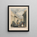 Der London Bridge vom oberen Treppenabsatz in der Nähe von Tooley Street - Edward William Cooke — gerahmtes Bild an der Wand