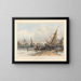 Neues London Bridge Gemälde von Billingsgate - Edward William Cooke — gerahmtes Bild an der Wand