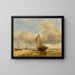 Sur la plage à Scheveningue, Hollande - Edward William Cooke — gerahmtes Bild an der Wand