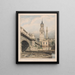 Eine Partie der alten Londoner Brücke St Magnus und das Denkmal - Edward William Cooke — gerahmtes Bild an der Wand