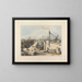 Der alte und die neue Brücke von London - Edward William Cooke — gerahmtes Bild an der Wand