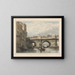L'extrem sud de l'ancien pont de Londres - Edward William Cooke — gerahmtes Bild an der Wand
