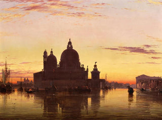 Venedig, Santa Maria della Salute bei Sonnenuntergang - Edward William Cooke — Ansicht des Kunstwerks