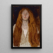 Studie der Figur Ophelia für die Szene aus dem Stück Hamlet Akt III Szene II - Edwin Austin Abbey — gerahmtes Bild an der Wand