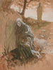 Figur im Wald - Edwin Austin Abbey — Ansicht des Kunstwerks