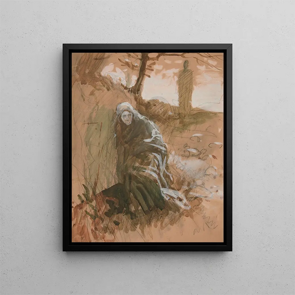 Edwin Austin Abbey - Figure in woods.webp