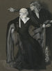 Hamlet Gemälde: Warum schauen Sie dorthin? Sehen Sie, wie er durch das Portal entkommt, Akt III, Szene IV - Edwin Austin Abbey — Ansicht des Kunstwerks