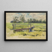 Landschaft Sumpf und Brücke - Edwin Austin Abbey — gerahmtes Bild an der Wand