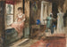Skizze von Figuren in einem Interieur - Edwin Austin Abbey — Ansicht des Kunstwerks