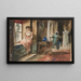 Skizze von Figuren in einem Interieur - Edwin Austin Abbey — gerahmtes Bild an der Wand