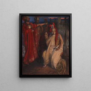 Edwin Austin Abbey - Troilus and Cressida Before Agamemnons Tent Cressida and her uncle.webp