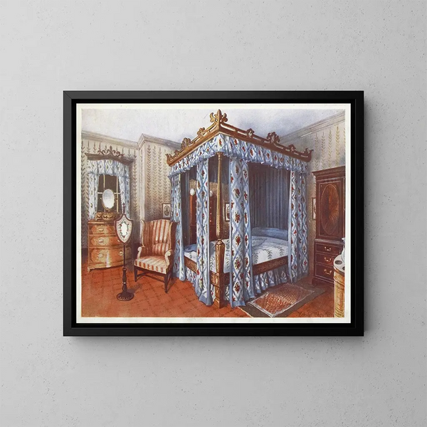 Eine Hepplewhite-Schlafzimmer - Edwin Foley — gerahmtes Bild an der Wand