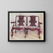 Sofa Darby und Joan in Nussbaum geschnitzt - Edwin Foley — gerahmtes Bild an der Wand