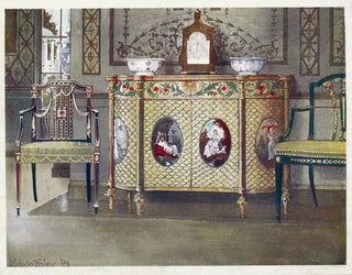 Edwin Foley - Painted commode and chairs.webp