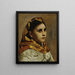 Portrait einer jungen Frau - Edwin Harris — gerahmtes Bild an der Wand